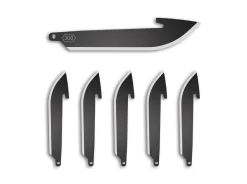 Outdoor Edge 3.0" Drop Point Replacement Blades 6-Pack Black Oxide Silber