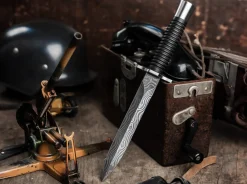 Böker Manufaktur Solingen Acht-Acht Flak Damast Schwarz Discount