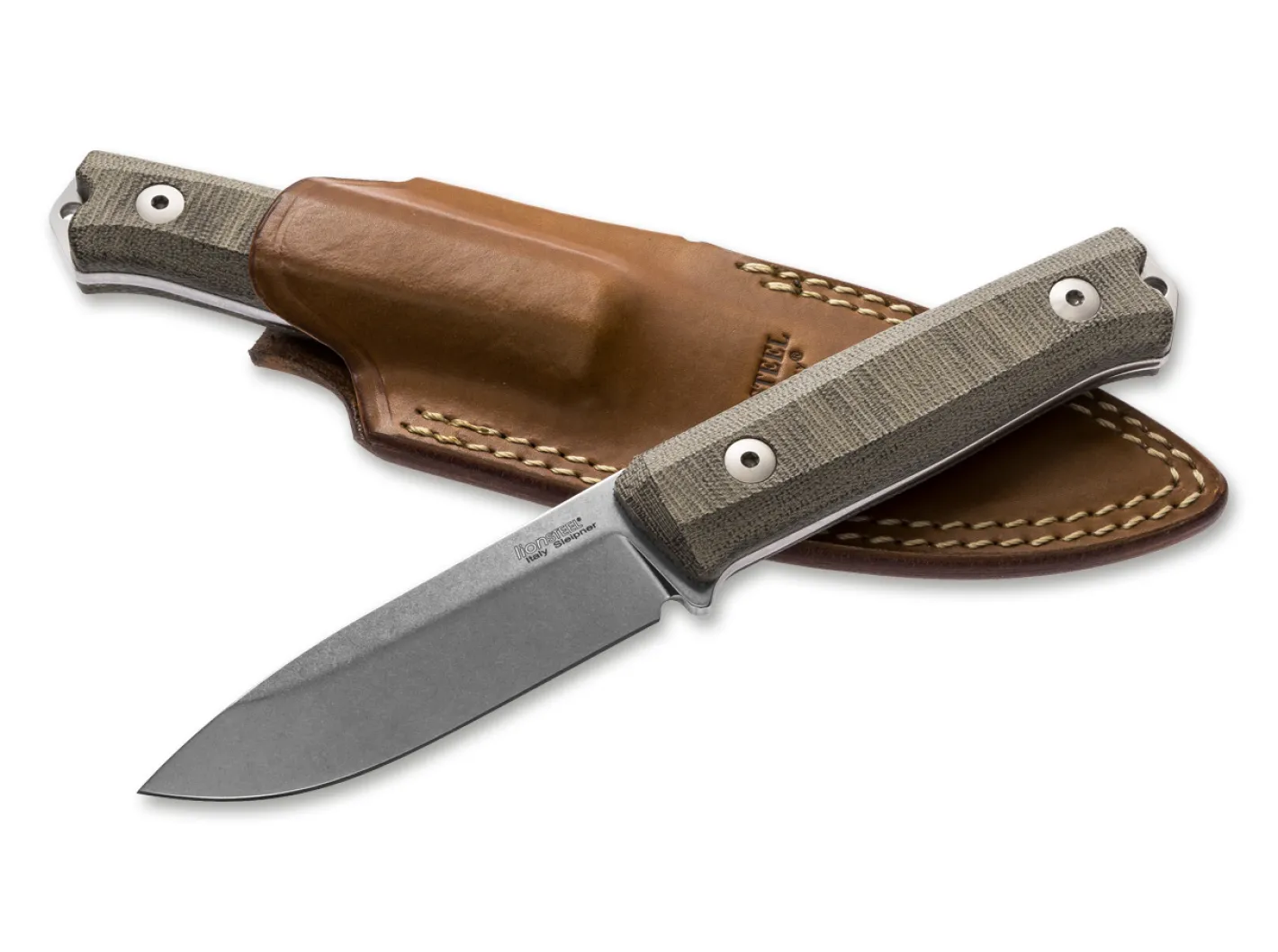 LionSteel B40 Canvas-Micarta Grün Discount