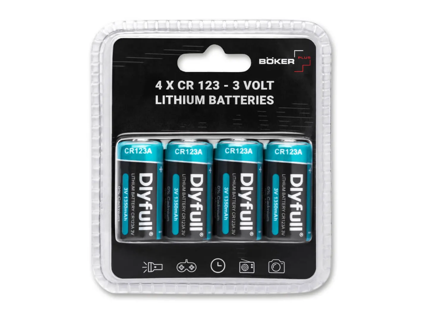 Böker Plus Batterie-Set 4 x CR123 Hot