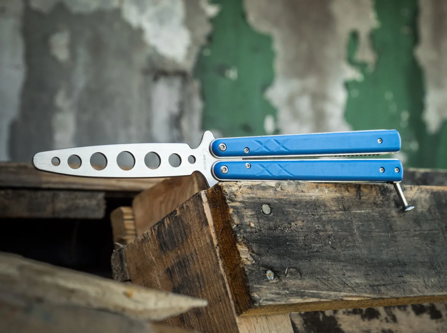 Böker Plus BHQ Balisong Trainer Blue Blau Online