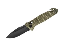 TB Outdoor C.A.C. S200 G10 Textured Kaki Serrated Grün Clearance