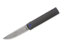 Fox Knives Chnops Damascus Titanium Black Grau Outlet