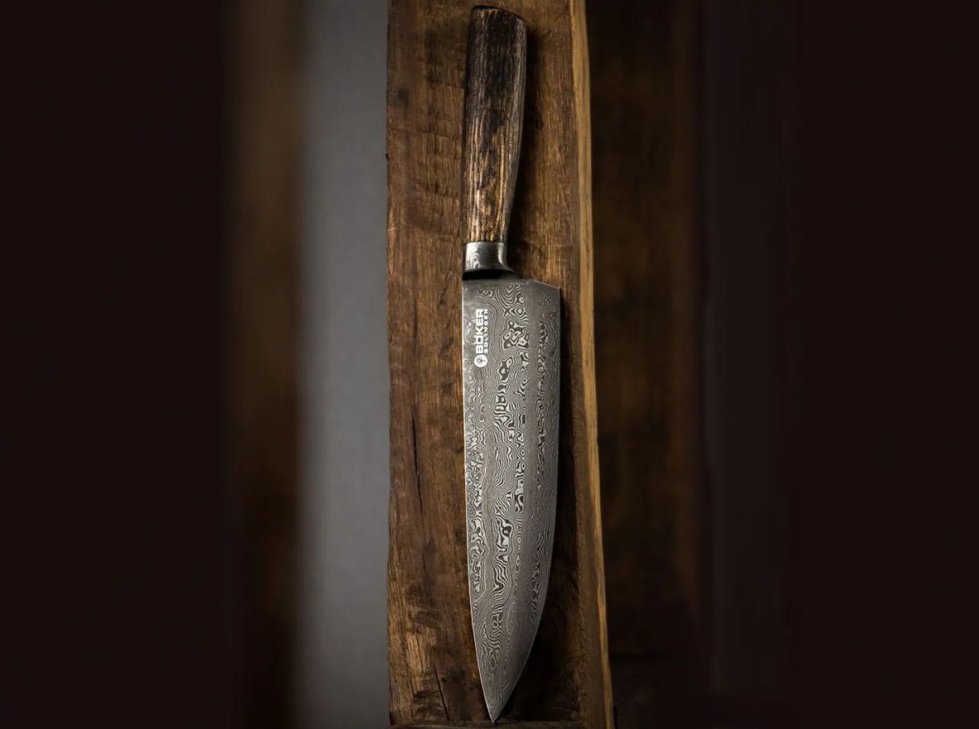 Böker Manufaktur Solingen Core Damast Chefmesser Braun Discount