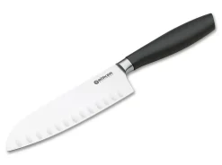 Böker Manufaktur Solingen Core Professional Santoku mit Kullen Schwarz Hot