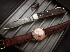 Böker Manufaktur Solingen Damast Jahresmesser 2018 Braun Online