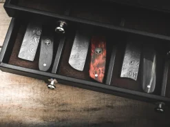 Böker Manufaktur Solingen Damast Maserbirke Braun Hot