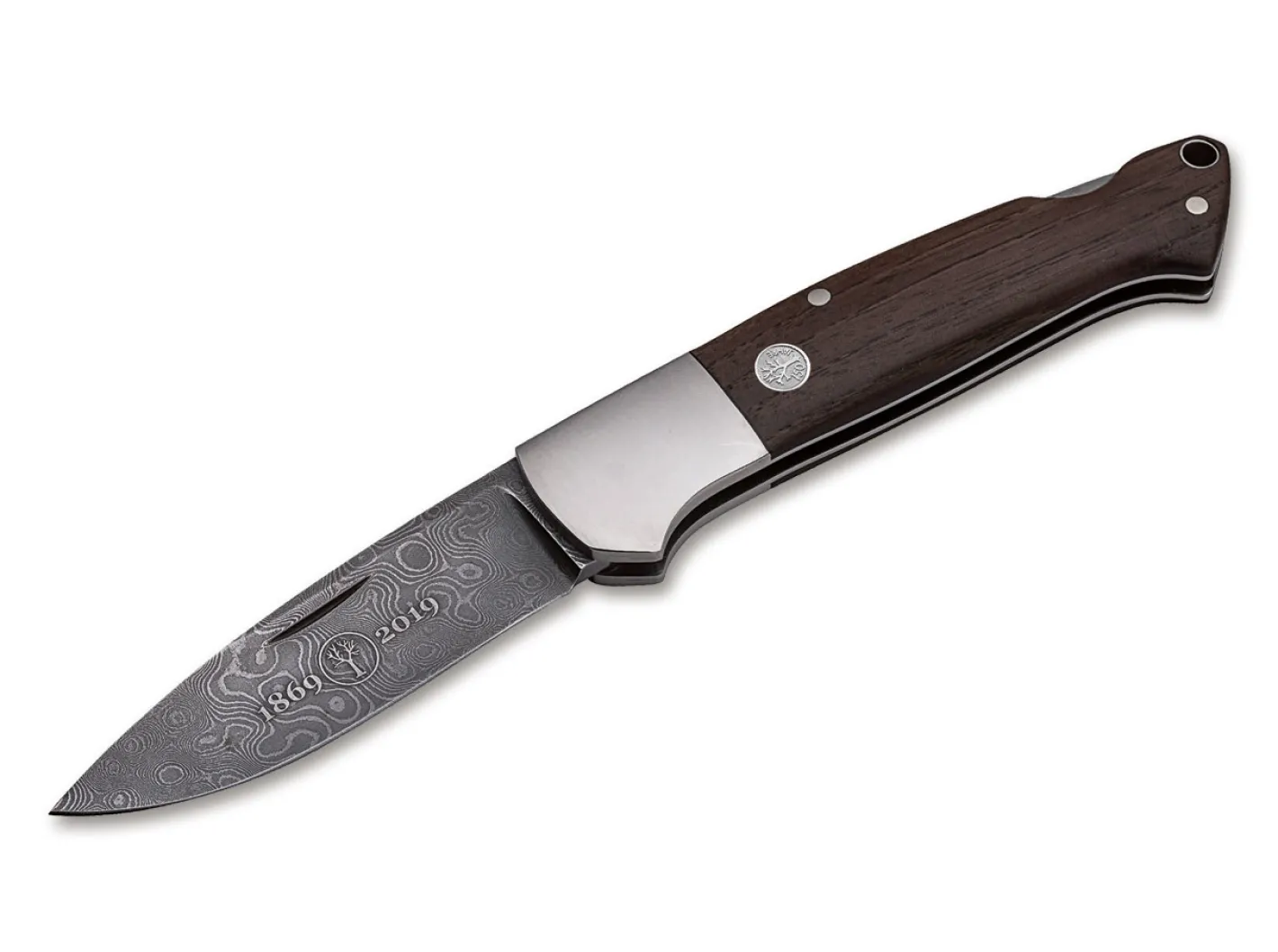 Böker Manufaktur Solingen Davis Classic Hunter Dampfmaschinen-Damast Braun Sale