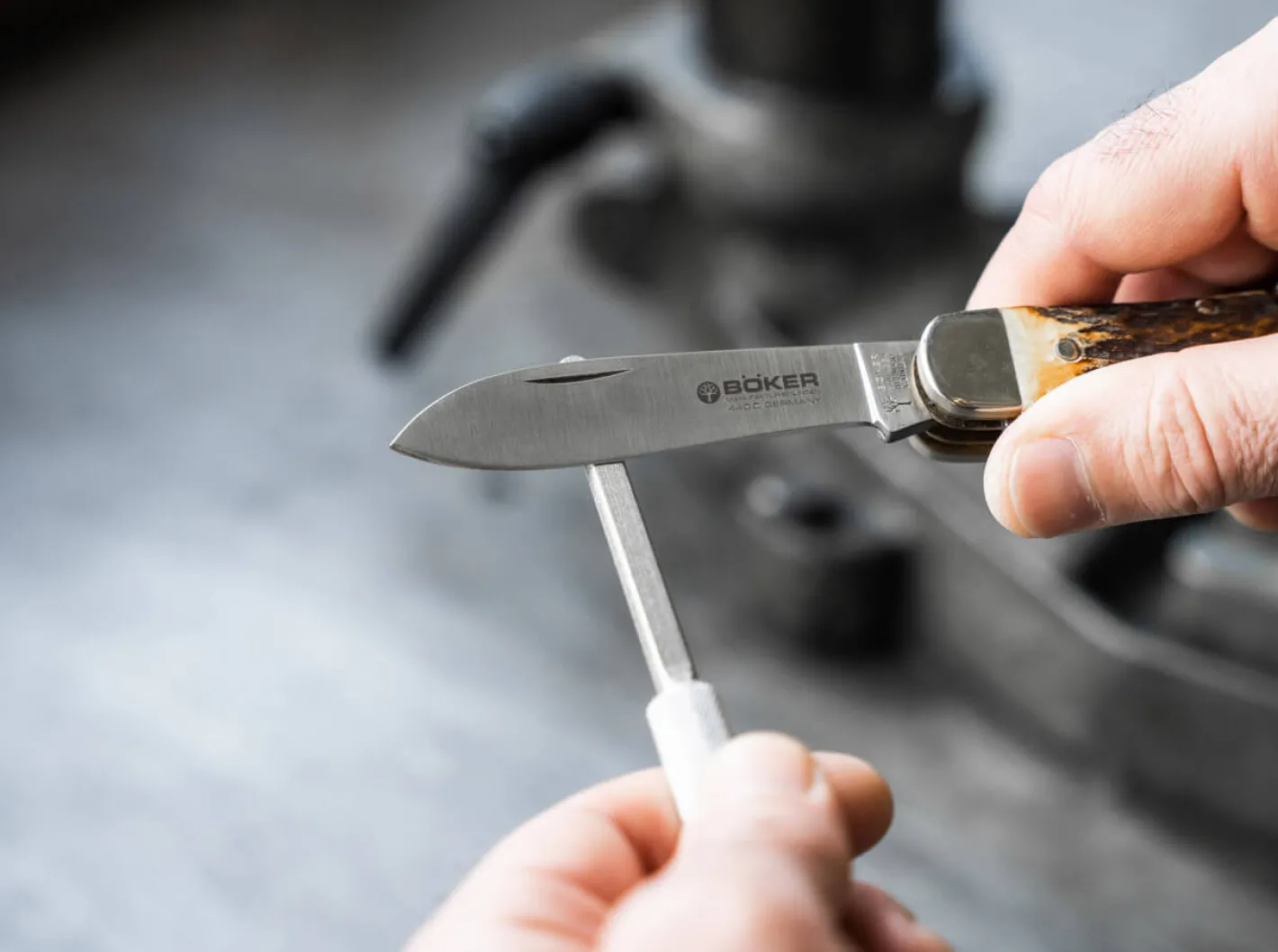 Böker Manufaktur Solingen Diamant Schärf-Stift Rot Discount