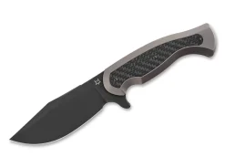 Fox Knives East Wood Tiger Titanium CF Grau Best