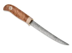 Karesuando Fiskekniv Laxen 16 Damasteel Nordic Light Braun Outlet