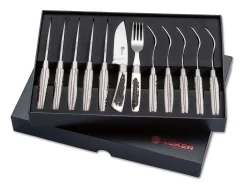 Böker Arbolito Hirschhorn Steakbesteck Set Braun New