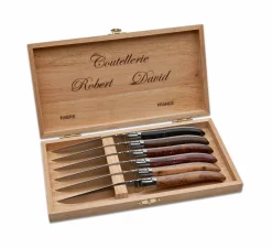 Robert David Holzvariation Steakmesser Set Braun Sale