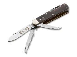 Böker Manufaktur Solingen Jagdmesser Quadro Jäger Gold Braun New