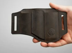 Böker Manufaktur Solingen Lederholster ED-Three Braun
