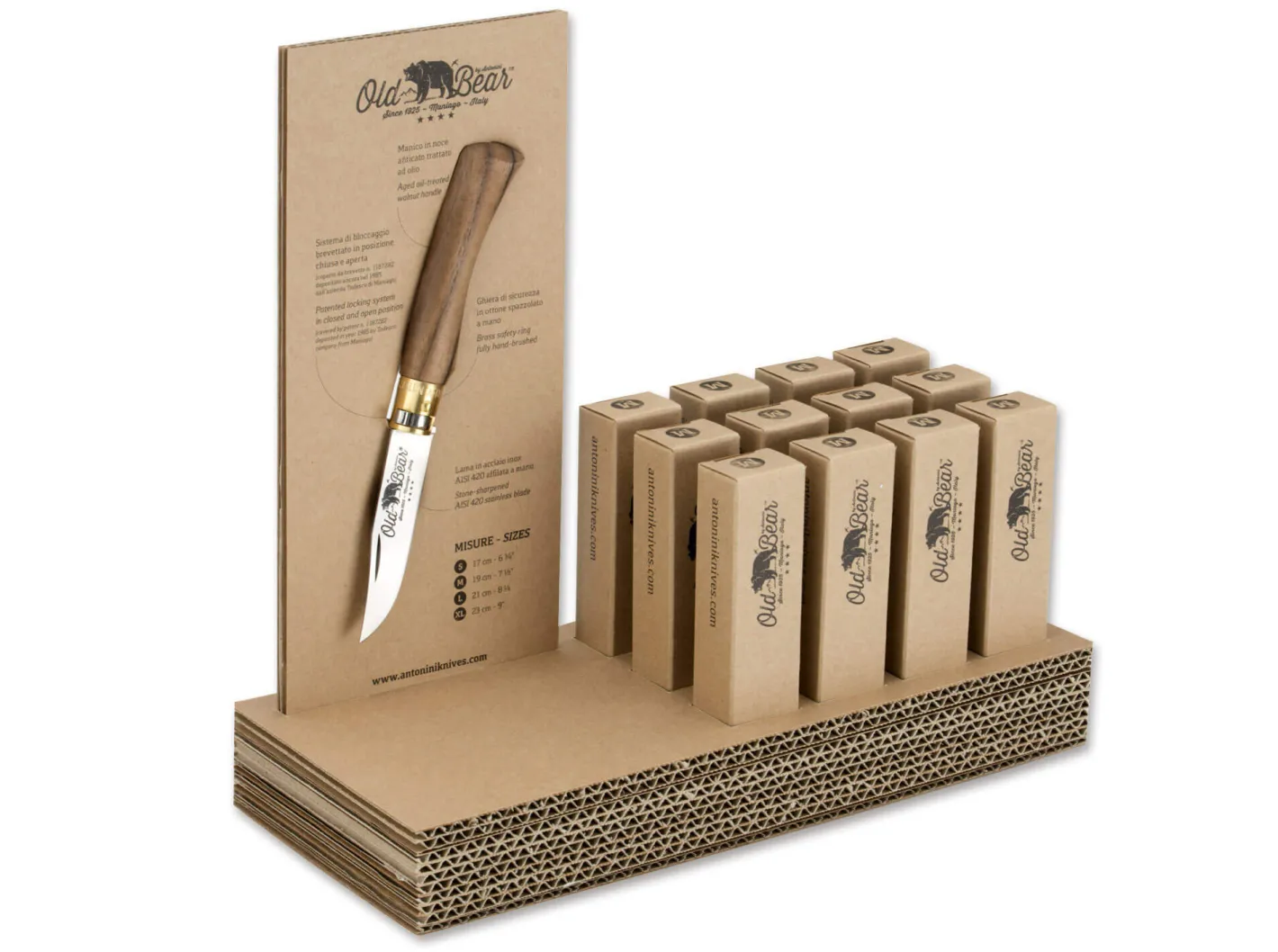 Old Bear M Walnuss Display Set Braun Hot