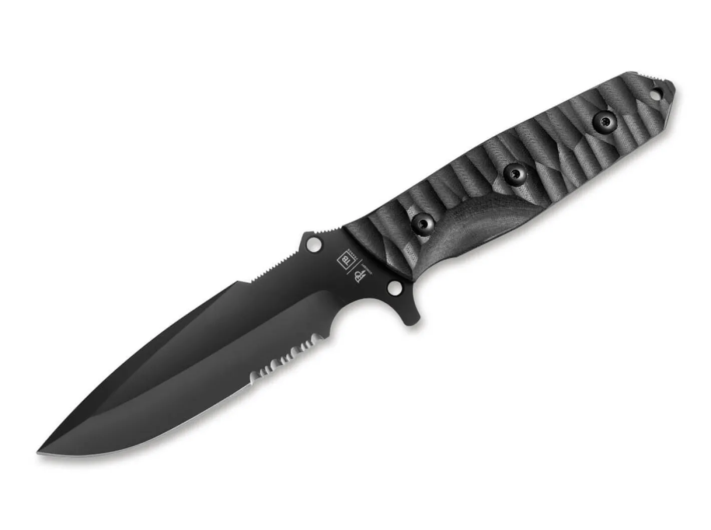 TB Outdoor Maraudeur G10 Textured Black Serrated Schwarz Best