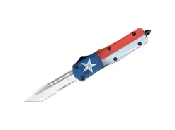 CobraTec Medium FS-3 Cerakote Texas Flag Tanto Serrated Mehrfarbig Clearance