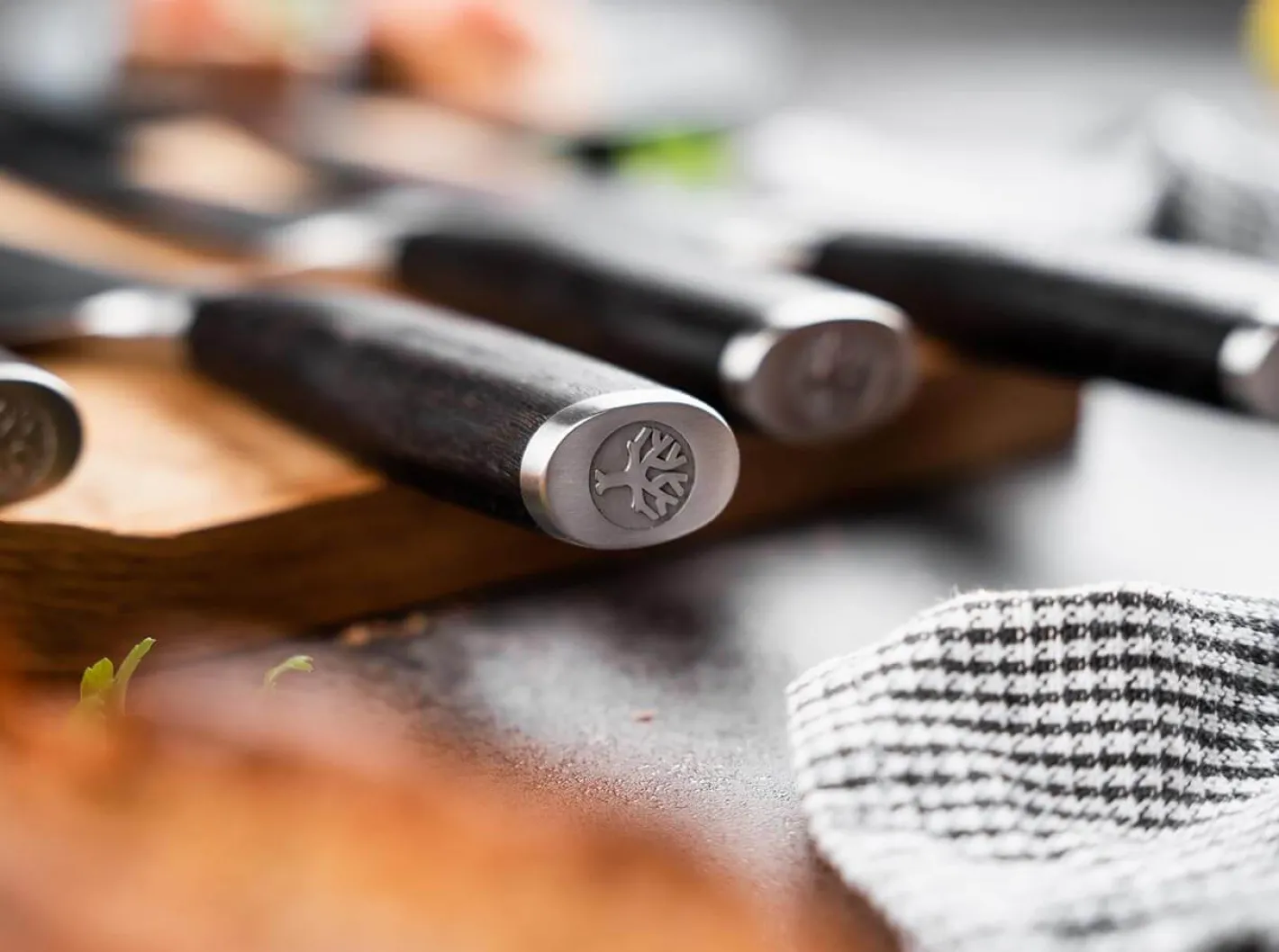 Böker Manufaktur Solingen Meisterklinge Damast Kochmesser Braun Best