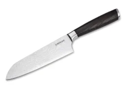 Böker Manufaktur Solingen Meisterklinge Damast Santoku Braun Best