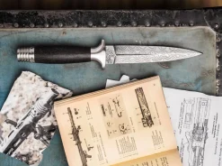 Böker Manufaktur Solingen MG-42 Damast Dolch Schwarz Discount