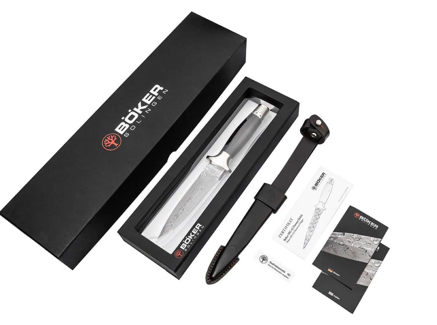 Böker Manufaktur Solingen MG-42 Damast Dolch Schwarz Discount