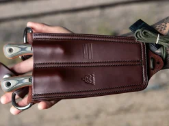 TOPS Knives Muley Combo Leather Sheath Tan Black G10 Mehrfarbig