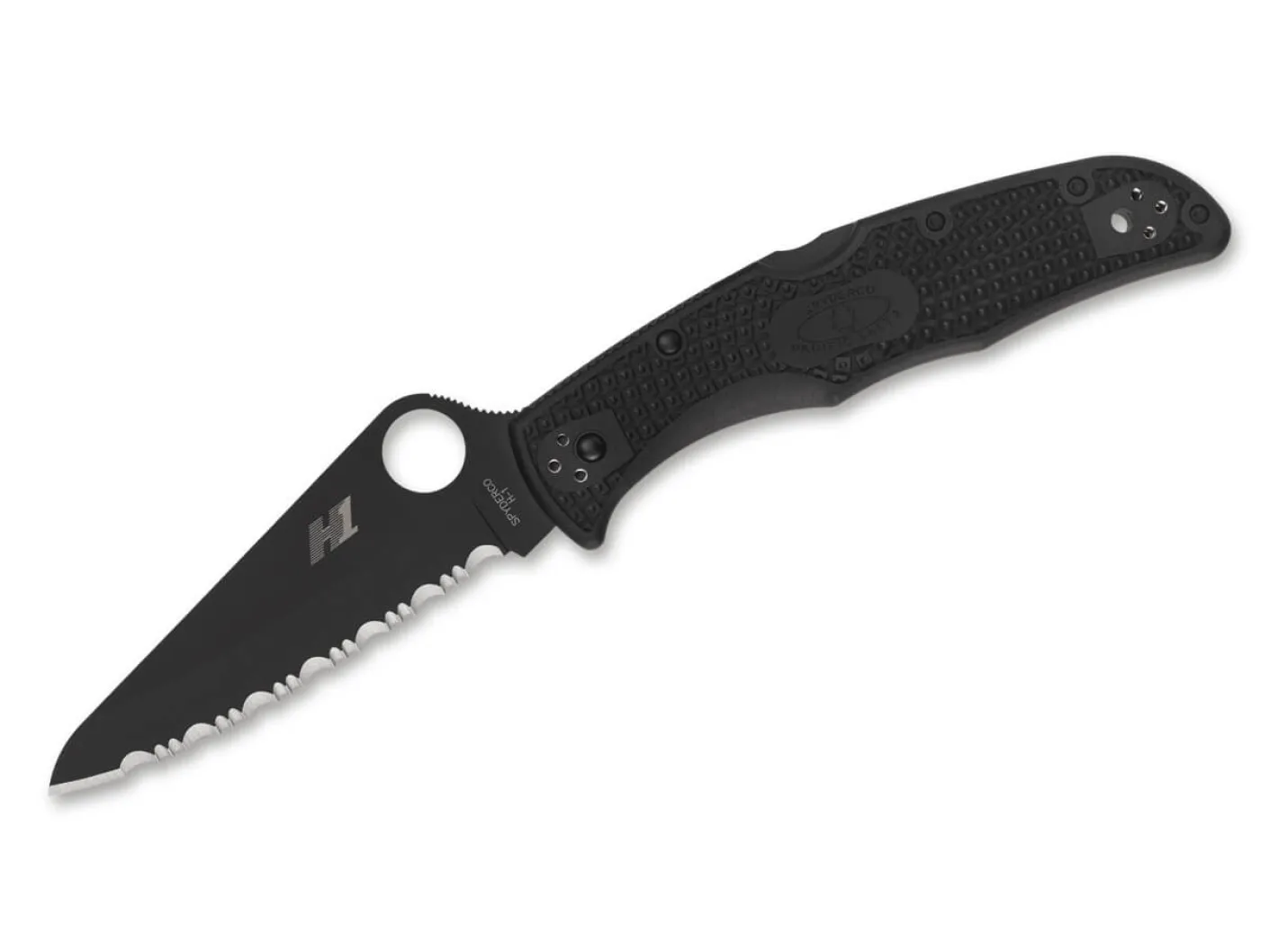 Spyderco Pacific Salt 2 All Black Serrated Schwarz Outlet