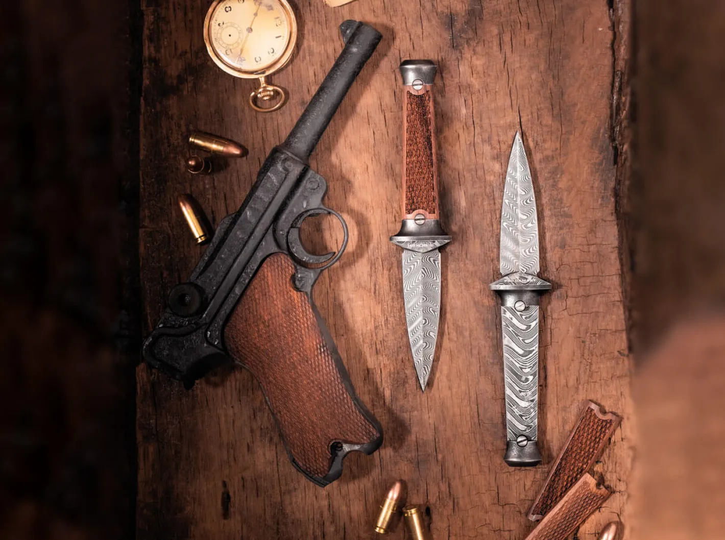 Böker Manufaktur Solingen P08-Damast Braun Online