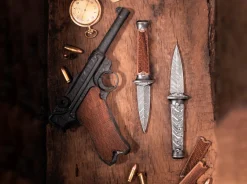 Böker Manufaktur Solingen P08-Damast Braun Hot