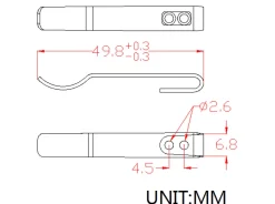 CIVIVI Plain Stainless Steel Clip CA-07B Silber Sale