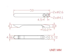 CIVIVI Plain Titanium Clip T001A Silber New
