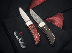 Böker Manufaktur Solingen Pocket Mooreiche Damast New