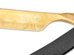 Böker Manufaktur Solingen Rasiermesser Damast Carbon Gold Braun Hot