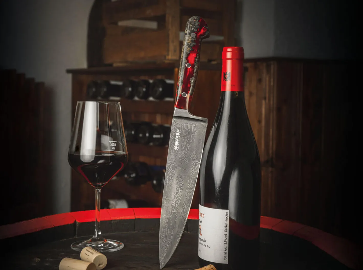 Böker Manufaktur Solingen River Damast Chefmesser Mehrfarbig Online