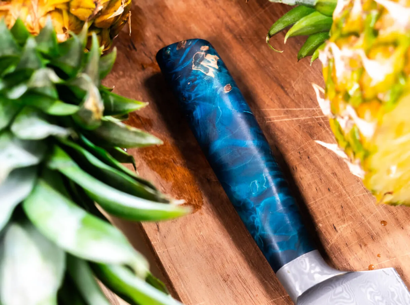 Böker Manufaktur Solingen Riviera Damast Chefmesser Blau Online