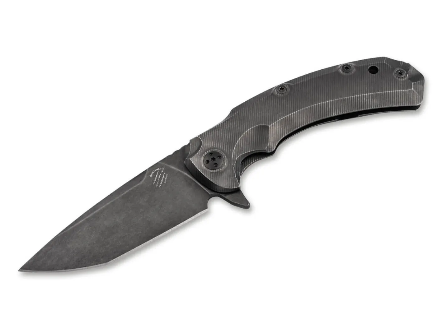 Bastinelli Knives Safe Titanium Black Stonewashed Schwarz Clearance