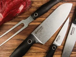 Böker Manufaktur Solingen Saga Santoku Grenadill Schwarz Discount
