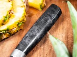 Böker Manufaktur Solingen Santorini Damast Chefmesser Grau New