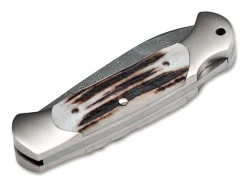Böker Manufaktur Solingen Scout Spearpoint Hirschhorn Damast