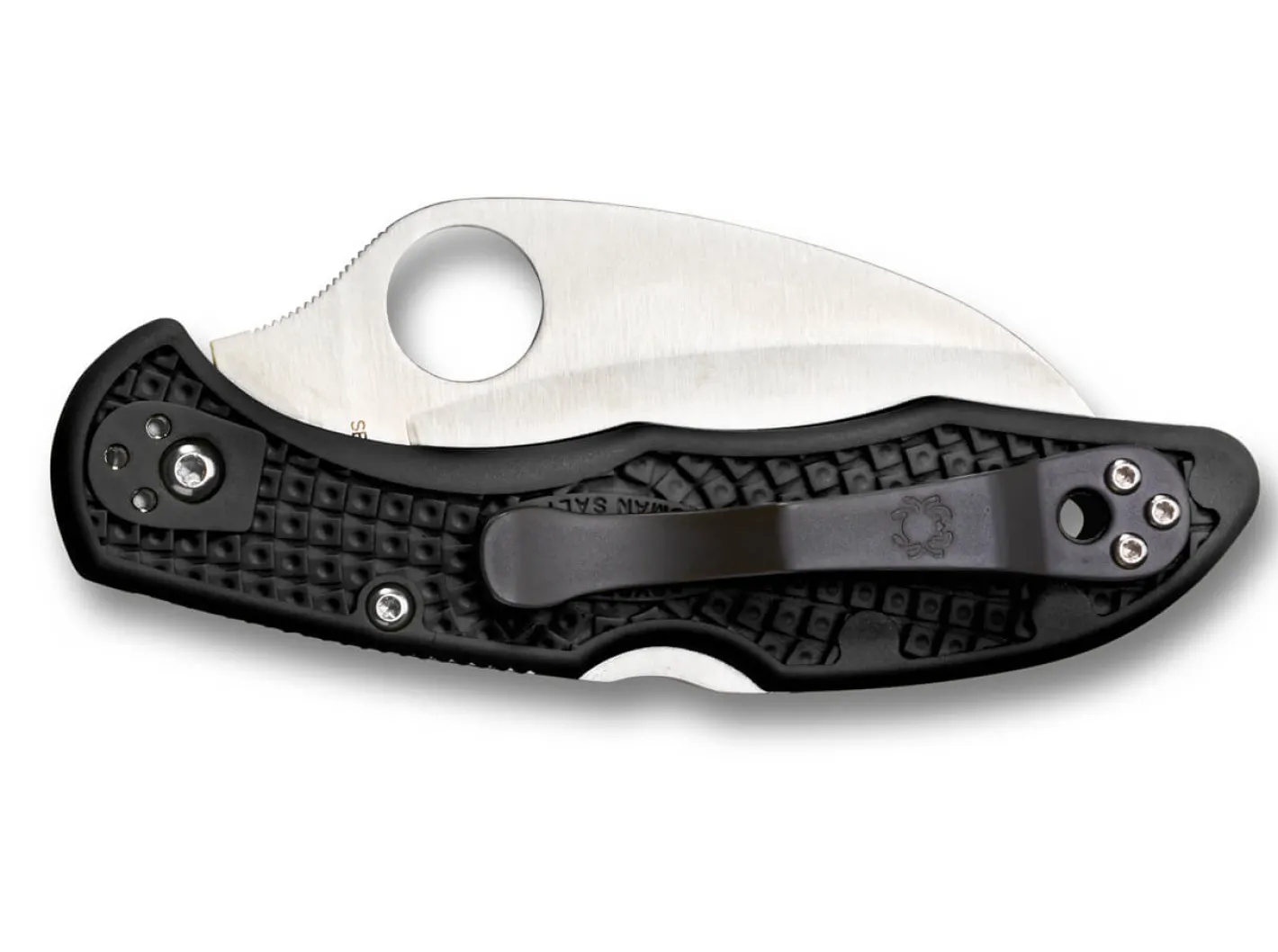 Spyderco Tasman Salt 2 Lightweight Black H1 Serrated Schwarz Best