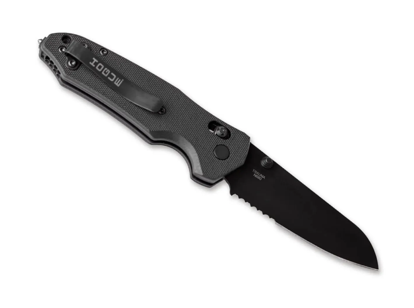 Hogue Trauma First Response Tool 3.4 G10 Solid Black Serrated Schwarz Discount