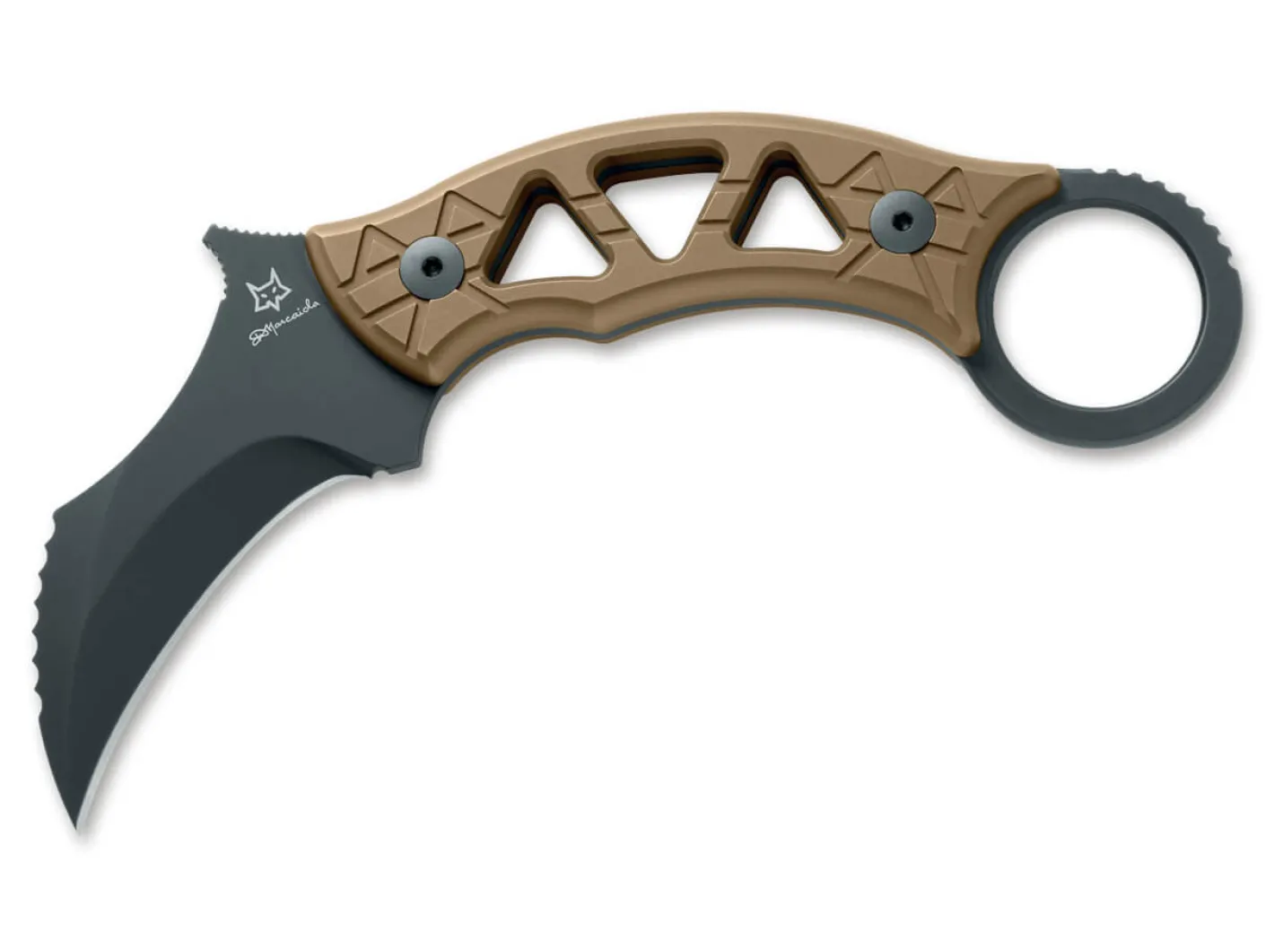 Fox Knives Tribal K Fixed Titanium Black PVD Bronze