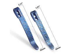 CIVIVI Two Flamed Titanium Clips T002B Blau New