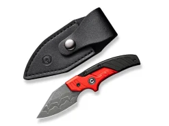 CIVIVI Typhoeus Aluminum Red & Black Damascus Rot Clearance