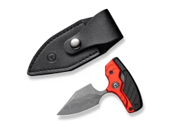 CIVIVI Typhoeus Aluminum Red & Black Damascus Rot Clearance